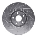 R1 09-15 Toyota Venza Front & Rear Drilled & Slotted Silver Brake Rotor Set