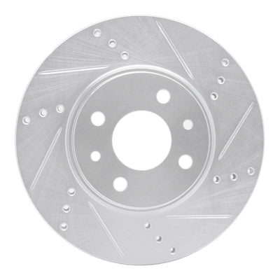 R1 09-19 Dodge Vision (Mexico) Front Right Drilled & Slotted Silver Brake Rotor