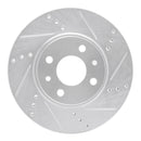 R1 09-19 Dodge Vision (Mexico) Front Right Drilled & Slotted Silver Brake Rotor