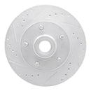 R1 73-73 Ford Country Squire Front Left Drilled & Slotted Silver Brake Rotor