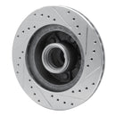 R1 1987-1990 Dodge Dakota RWD Front Left Drilled & Slotted Silver Brake Rotor