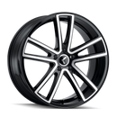 Kraze KR190 Lusso 22x8.5 / 5x115 BP / 38mm Offset / 72.62mm Hub Gloss Black Machined Wheel