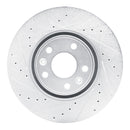 R1 10-17 Renault SAFRANE (Mexico) Front Left Drilled & Slotted Silver Brake Rotor