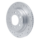 R1 22-25 Lexus LX600 Front & Rear Drilled & Slotted Silver Brake Rotor Set