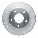 R1 20-24 Nissan Sentra Front & Rear Drilled & Slotted Silver Brake Rotor Set