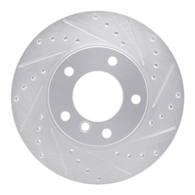 R1 91-06 BMW 318TI Front Right Drilled & Slotted Silver Brake Rotor