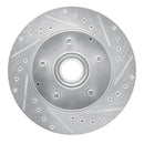R1 93-95 Chevrolet G10 Front Right Drilled & Slotted Silver Brake Rotor