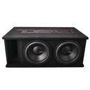 DS18 Dual 12in Loaded 1500 Watts RMS 2x ZR12.4D Ported Enclosure w/ Subwoofer