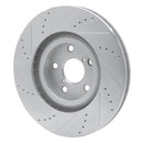 R1 93-98 Toyota Supra Front Drilled & Slotted Silver Brake Rotor Set