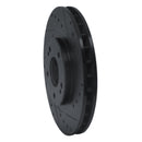 R1 91-93 Dodge STEALTH Front Right Drilled & Slotted Black Brake Rotor