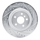 R1 19-24 BMW X2 Rear Right Drilled & Slotted Silver Brake Rotor