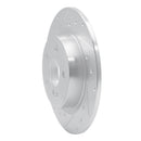R1 14-20 Infiniti QX30 Rear Left Drilled & Slotted Silver Brake Rotor