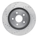 R1 06-10 Jeep Grand Cherokee Front & Rear Drilled & Slotted Silver Brake Rotor Set