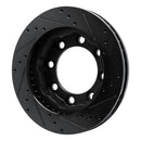 R1 77-93 Chevrolet V30 & V3500 Pickup Front Left Drilled & Slotted Black Brake Rotor