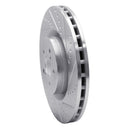 R1 03-25 Subaru BRZ Front Right Drilled & Slotted Silver Brake Rotor