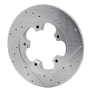 R1 15-25 Ford Transit-250 Rear Left Drilled & Slotted Silver Brake Rotor