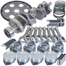 Eagle Chevy 350 1Pc 3.750in Crank 5.700in I-Beam Rod 4.000in Pistons 153 Tooth FP Balanced Assembly