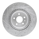 R1 12-21 Tesla X Front & Rear Drilled & Slotted Silver Brake Rotor Set