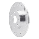 R1 90-03 Ford Escort Rear Drilled & Slotted Silver Brake Rotor Set