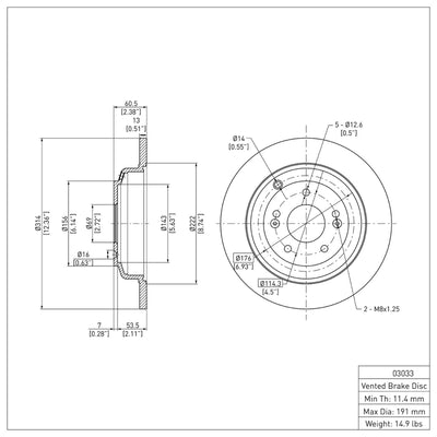 DFC 10-16 Hyundai Genesis Coupe Rear Geospec Rotors w/4000 HybriDynamic Brake Pads w/Hardware