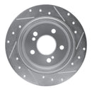 R1 90-95 Mercedes-Benz 300SL Rear Left Drilled & Slotted Silver Brake Rotor