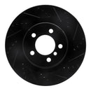 R1 06-09 Land Rover Range Rover Front Right Drilled & Slotted Black Brake Rotor