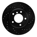 R1 99-08 BMW 325CI (USA/Canada) Front Right Drilled & Slotted Black Brake Rotor