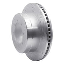 R1 11-22 Ford F-350 Super Duty 4WD Rear Right Drilled & Slotted Silver Brake Rotor