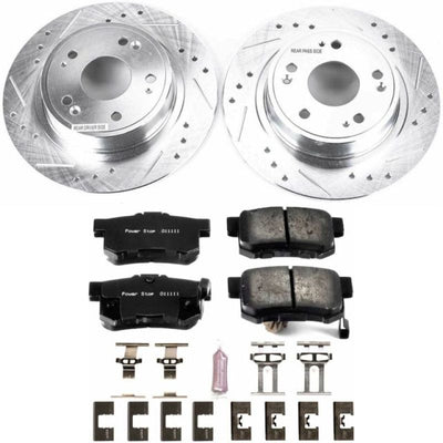 Power Stop 05-07 Honda Accord Rear Z23 Evolution Sport Brake Kit w/Calipers