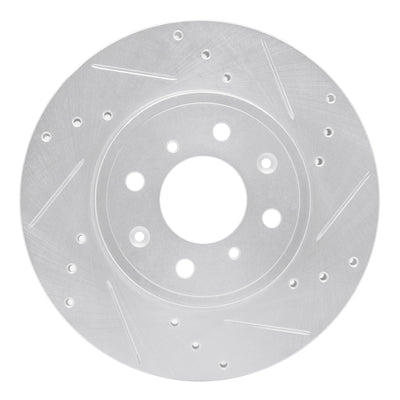 R1 15-20 Honda Fit (Mexico) Front Right Drilled & Slotted Silver Brake Rotor