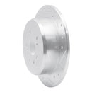 R1 88-91 Toyota Camry Rear Right Drilled & Slotted Silver Brake Rotor