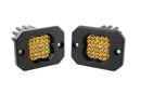 Diode Dynamics Stage Series C1 LED Pod Sport - Yellow Flood Flush ABL (Pair)