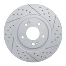 R1 13-20 Hyundai Santa Fe Xl Front Right Drilled & Slotted Geo-Carbon Rotor