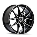 Kraze KR196 Evolve 22x9 / 5x112 BP / 35mm Offset / 66.56mm Hub Gloss Black Machined Wheel