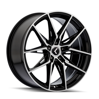 Kraze KR196 Evolve 20x9 / 5x120 BP / 35mm Offset / 72.56mm Hub Gloss Black Machined Wheel
