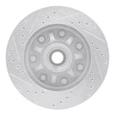 R1 97-04 Ford F-150 RWD Front Right Drilled & Slotted Silver Brake Rotor
