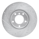 R1 96-03 BMW 528i Front & Rear Drilled & Slotted Silver Brake Rotor Set
