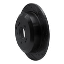 R1 07-12 Hyundai Veracruz Rear Right Drilled & Slotted Black Brake Rotor