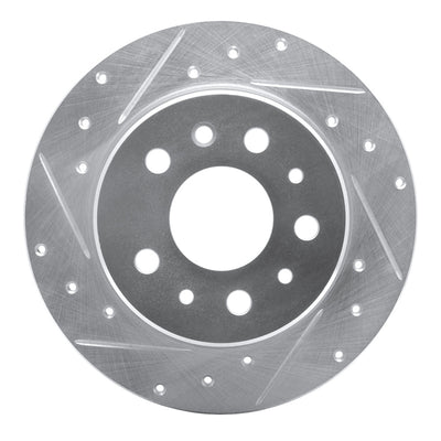 R1 61-91 Mercedes-Benz 230 Rear Left Drilled & Slotted Silver Brake Rotor