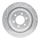 R1 21-25 Ford F-150 Lightning Rear Right Drilled & Slotted Silver Brake Rotor