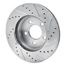 R1 02-07 Jeep Liberty Front Left Drilled & Slotted Silver Brake Rotor