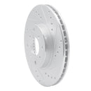 R1 92-96 Honda Prelude Front Right Drilled & Slotted Silver Brake Rotor