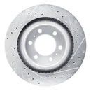 R1 22-25 Lexus LX600 Front & Rear Drilled & Slotted Silver Brake Rotor Set