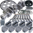 Eagle Chevy 350 1Pc 3.750in Crank 6.000in I-Beam Rods 4.060in Pistons 168 Tooth FP Balanced Assembly