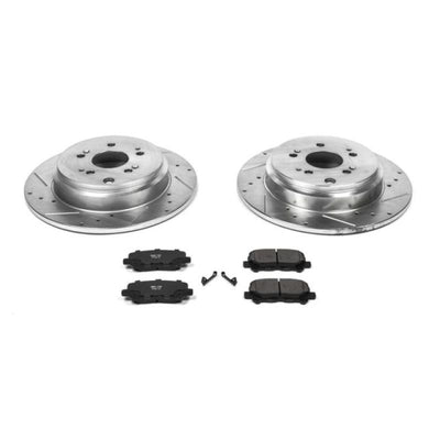 Power Stop 12-15 Honda Pilot Rear Z23 Evolution Sport Brake Kit w/Calipers