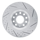 R1 05-18 Audi Q3 (Mexico) Rear Left Drilled & Slotted Geo-Carbon Rotor