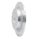 R1 09-14 Mini Cooper (Excl Clubman) Rear Right Drilled & Slotted Silver Brake Rotor