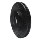 R1 97-05 Chevrolet S10 Front Right Drilled & Slotted Black Brake Rotor