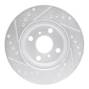 R1 92-95 Toyota Paseo Front Right Drilled & Slotted Silver Brake Rotor