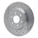 R1 11-15 VPG MV-1 Rear Left Drilled & Slotted Silver Brake Rotor